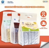 Combo 3 Túi Bánh Sữa Vị Xưa + Socola + Milky Cake Chị Vàng Milk 500g - Thơm Ngon, Giàu Dinh Dưỡng - Món Quà Sức Khỏe Cho Cả Gia Đình