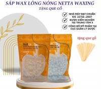 200g Sáp Wax Lông Cao Cấp NETTA- Sáp Dừa- Tặng que gỗ- Sáp thơm, wax sạch lông tơ, lông cứng, an toàn cho da
