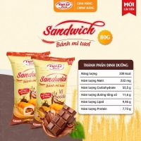 THÙNG BÁNH MÌ TƯƠI SANDWICH TOGAZZ VỊ NGỌT 80G × 45 CHIẾC – MỀM MỊN, THƠM NGON, ĐA DẠNG HƯƠNG VỊ