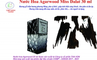 Nước hoa Agarwood  Miss Dalat 30 ml, hương gỗ trầm hương phương Đông, pha vị khói , giúp tinh thần sảng khoái , thư giãn và ấm áp 