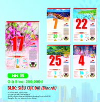 Bộ lịch Bloc siêu cực đại (NN15) – Bloc rời