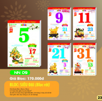 Bộ lịch Bloc siêu đại (NN09) – Bloc rời