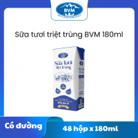 1 THÙNG SỮA TƯƠI TIỆT TRÙNG BA VÌ MILK BVM 180ML – NGUYÊN CHẤT TỪ SỮA BÒ TƯƠI BA VÌ