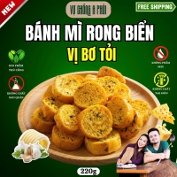 Vợ Chồng A Phủi Ăn Vặt - Bánh Mì Rong Biển Vị  220gr - Không Phân Màu Không Chất Bảo Quản Vị Độc Lạ Mới Mẻ khô giòn gói liền food anvat