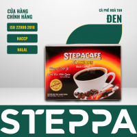 Cà phê đen hòa tan ĐEN – STEPPA CAFE – hộp 15 gói x 2g