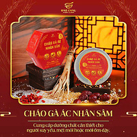 Cháo gà ác nhân sâm cung cấp dưỡng chất cho người suy yếu, mệt mỏi 