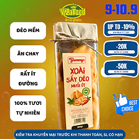 (HỘP 350g)Xoài sấy dẻo vị muối ớt, nguyên miếng hàng đẹp, cay nhẹ, mềm dẻo vừa phải - Viza Food