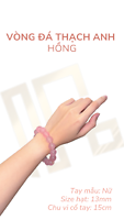 - Eternal Rose Quartz Bracelet - VÒNG ĐÁ THẠCH ANH HỒNG 