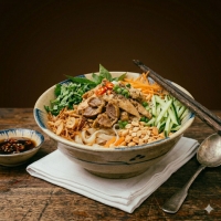 Phở gà lẫn trộn Thanh Hà - Phở gà lẫn trộn nhiều topping đậm vị 