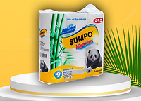 Giấy vệ sinh Sumpo 9 cuộn 1,3kg, 4 lớp, 10 dây/bịch