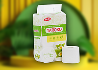 Giấy Vệ Sinh Taroko 6 Cuộn- 800Gr - 4 Lớp - 12 Dây/Bịch