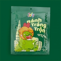 Bánh Tráng Trộn Rong Biển Gà Cay Jolly 25g – Cay Giòn, Ăn Là Dính