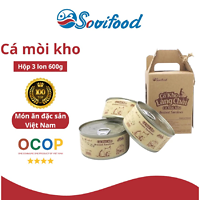 HỘP 3 LON CÁ MÒI KHO 600G - LOẠI ĐẶC BIỆT