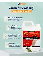 Dung Dịch Tẩy Mảng Bám Xi Măng, Đường Ron VKINNO Grout – Làm Sạch Vết Bẩn Cứng Đầu