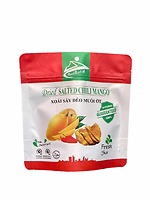 Xoài Sấy Dẻo Muối Ớt Viza Food 100g – Xoài Cay Ngọt Hài Hòa, Mềm Dẻo, Ít Xơ