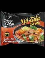 Hủ Tiếu Bò Kho Ngày & Đêm Phú Cường 70g – Hủ Tiếu Ăn Liền Vị Bò Kho Thơm Ngon, Thùng 30 Gói