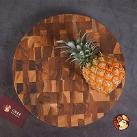 TEAK TDC01 THỚT GỖ TEAK JEIDO CAO CẤP HÌNH TRÒN HÀNG XUẤT KHẨU DÙNG BĂM THÁI THỰC PHẨM CHẮC CHẮN AN TOÀN