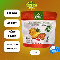 Thơm sấy dẻo muối ớt, đỉnh cao nông sản việt, túi 100g - Viza Food