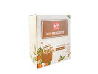 Cà Phê Túi Lọc Morning Drip – 100% Robusta Việt, Rang Đậm, Đậm Đà Hương Vị
