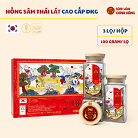 Hồng Sâm Thái Lát Hàn Quốc Cao Cấp DKG 100g × 3 Lọ – Sliced Korean Red Ginseng