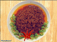 Thịt chưng mắm tép lọ thủy tinh  300g