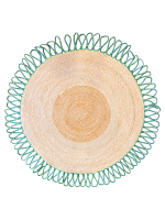 Thảm mix viền xanh lá cây	