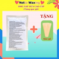 100G Sáp Wax Lông Sữa Dừa Premier Netta Waxing Hàng Cao Cấp Siêu Bám Lông Thơm Nhẹ Chuyên Wax Bi, Nách, Body Tặng Que Gỗ