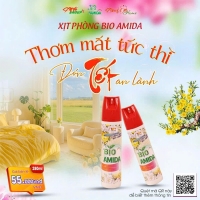 XỊT PHÒNG HƯƠNG XUÂN BIO AMIDA 280ML – KHỬ MÙI HIỆU QUẢ, LAN TỎA HƯƠNG THƠM THƯ GIÃN