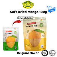 [MUA 3 TẶNG 1][100g]Xoài sấy dẻo nguyên vị, rất ít xơ, ít đường, chất lượng thượng hạng, túi 100G-Viza Food