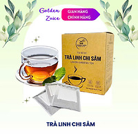 Trà linh chi sâm thảo mộc Golden Zuice Hộp 10 gói