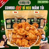 [Tặng Kẹp Gắp Mini] Combo 2 Đậm Đà Hương Mắm Tỏi – 2 Bì Heo 150gr Hoặc 2 Tóp Mỡ Mắm Tỏi 200gr, Giòn Rụm Thơm Lừng - Vợ Chồng A Phủi - Không Phẩm Màu Không Chất Bảo Quản khô An Toàn Cho Sức Khỏe da ăn vặt anvat mo gói liền food