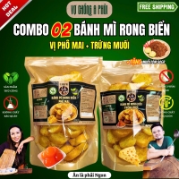 [Tặng Muối Tôm 50gr] Vợ Chồng A Phủi Combo 2 Gói Bánh Mì Rong Biển Vị Phô Mai & Trứng Muối Tặng Muối Tôm 50gr Bơ Tỏi 220gr Ăn Vặt Tiết Kiệm Healthy Không Phân Tách Bảo Quản Không Chất Tạo Giòn anvat liền food