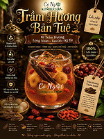 KOMBUCHA TRẦM HƯƠNG BẢN TUỆ – TỪ TRẦM HƯƠNG, LONG NHÃN, TÁO ĐỎ & KỶ TỬ