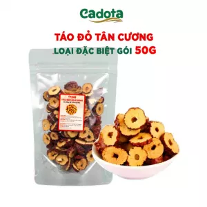 Táo Đỏ Tân Cương Cắt Lát Sấy Khô (Loại Đặc Biệt) - gói 50gr Đều Và Đẹp