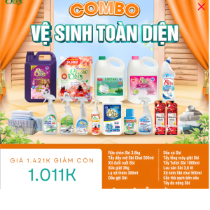 COMBO VỆ SINH TOÀN DIỆN – GIẢI PHÁP CHĂM SÓC NHÀ CỬA TỪ A–Z CHO GIA ĐÌNH HIỆN ĐẠI