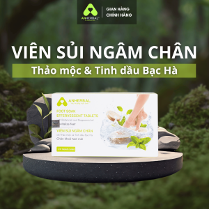 Viên sủi ngâm chân  giảm đau mỏi Thảo mộc và Tinh dầu Bạc Hà