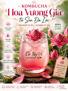 KOMBUCHA HOA VƯƠNG GIẢ – TỪ SEN ĐA LỘC