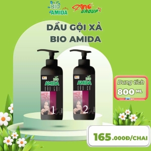 Dầu Gội Xả Sinh Học Bio Amida | Làm Sạch Da Đầu, Dưỡng Tóc Mềm Mượt, Lưu Hương Lâu