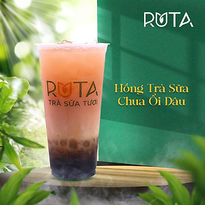 Hồng Trà Sữa Chua Ổi Dâu Ruta – Chua ngọt tươi mát, thơm dịu vị trái cây