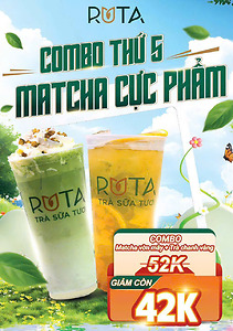 Combo Matcha cực phẩm RUTA – Hai vị thanh mát, ưu đãi chỉ 42K