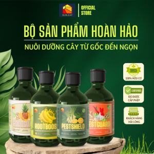 Combo 4 chai Tinh chất trị nấm & sâu bệnh Sinh học hữu cơ - Nuôi dưỡng cây từ gốc đến ngọn