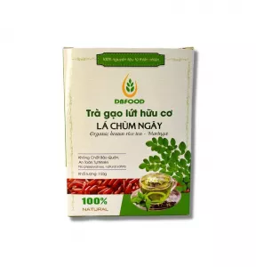 TRÀ GẠO LỨT HỮU CƠ - LÁ CHÙM NGÂY - HỘP 150G/20 TÚI LỌC