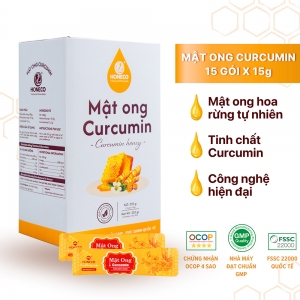 MẬT ONG CURCUMIN HONECO (HỘP 15 GÓI) MOCM02 – SỰ KẾT HỢP TINH TÚY GIỮA MẬT ONG HOA RỪNG VÀ CURCUMIN