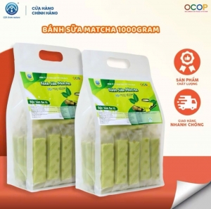 Combo 1KG Bánh Sữa Matcha Chị Vàng Milk - Mềm Mịn Tan Nhanh - Đặc Sản Ba Vì Cho Cả Gia Đình