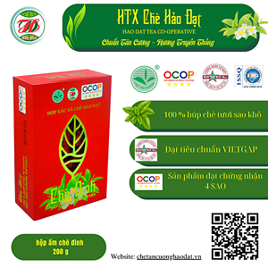 Hộp trà ấm đinh 200g (16 gói 12,5g) – HTX Chè Hảo Đạt