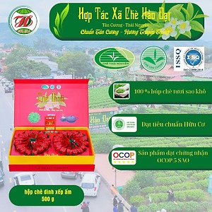 Hộp chè đinh 2 ô ( 500g chè đinh ) HTX Chè Hảo Đạt