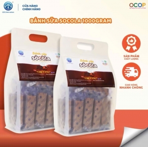 Combo 1 KG Bánh Sữa Socola Chị Vàng Milk - Mềm Mịn Thơm Béo - Đặc Sản Ba Vì Cho Cả Gia Đình