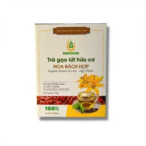 TRÀ GẠO LỨT HỮU CƠ - HOA BÁCH HỢP - HỘP 150G/20 TÚI LỌC