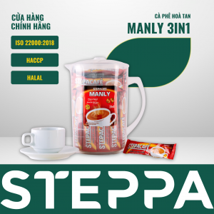 Cà phê hòa tan 3-in-1 MANLY – ca nước 50 gói
