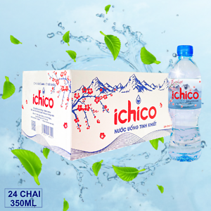 Thùng nước tinh khiết 350ml 24 chai ion kiềm tốt cho sức khỏe